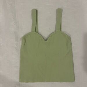Light green Zara tank top with shaped top